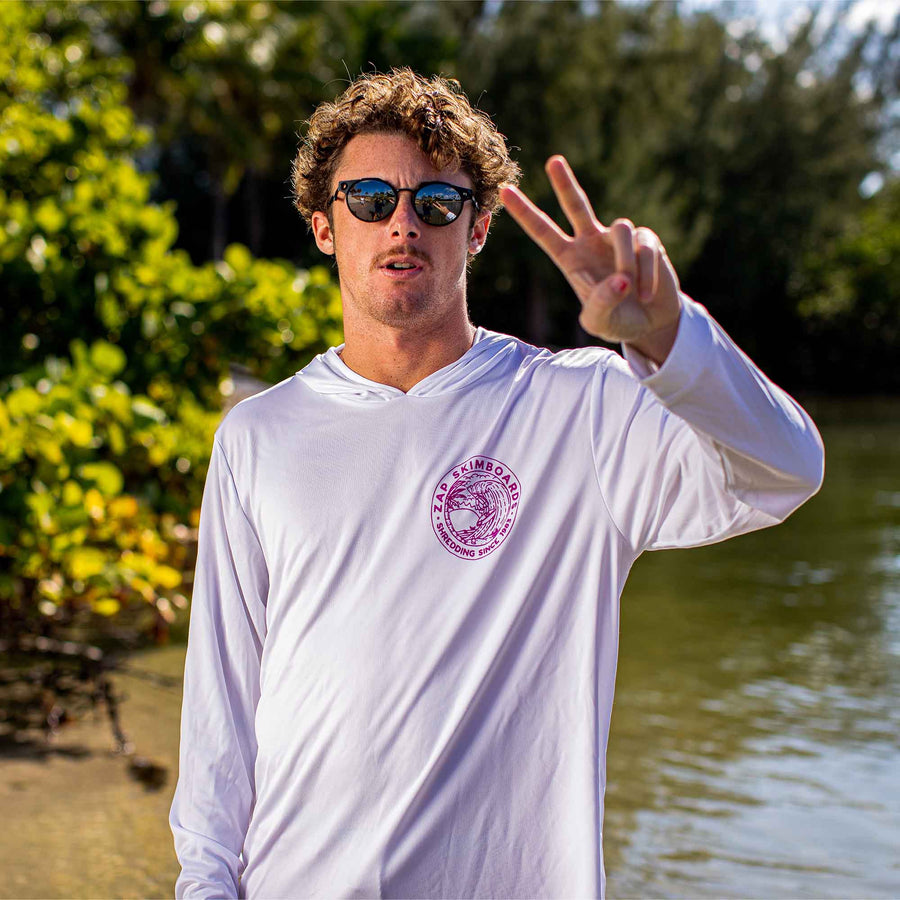 Zap Shredder Long Sleeve SPF Hoodie – Zap Skimboards