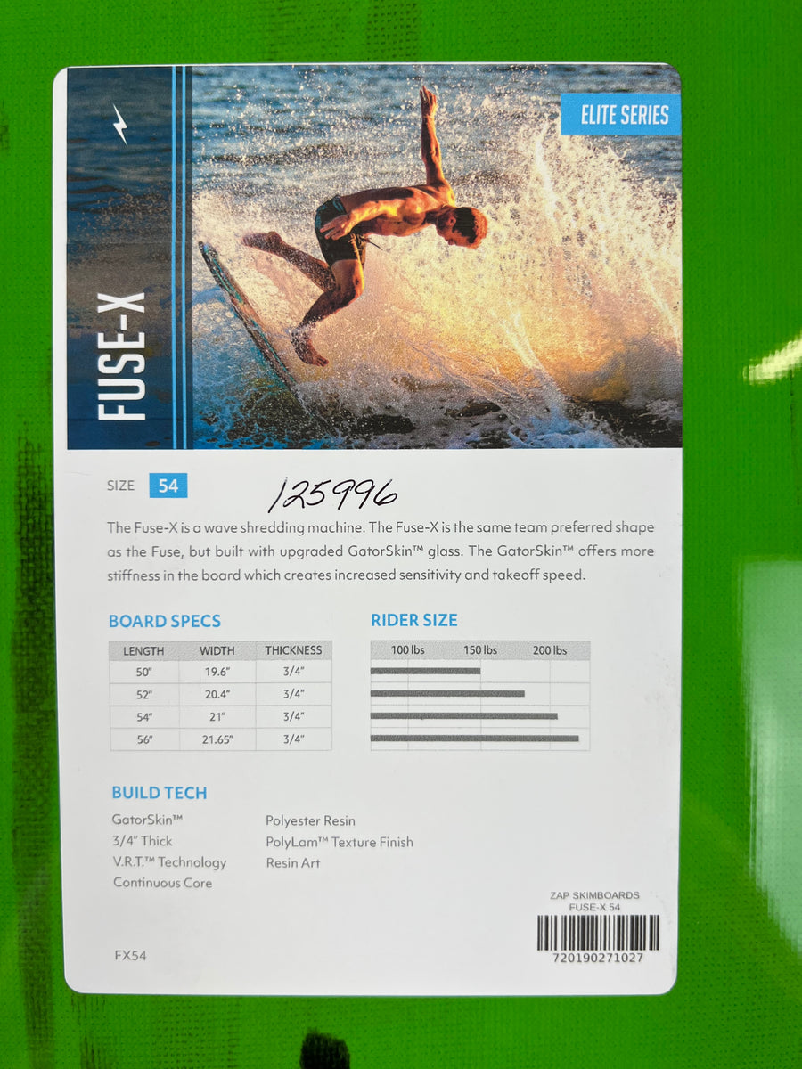 Zap Fuse-X Skimboard 54”