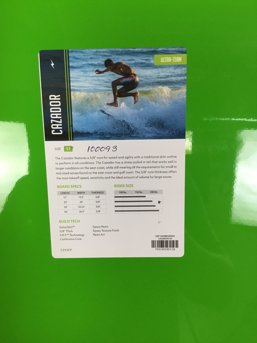 Zap Cazador Skimboard 53”