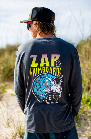 Zap Barrel Skull Long Sleeve Tee