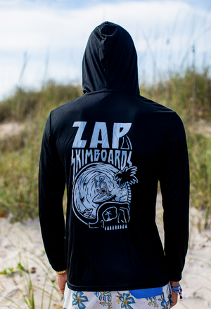 Zap Barrel Skull Langarm-SPF-Hoodie