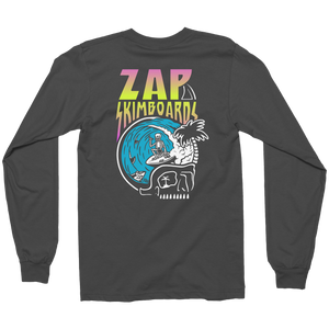 T-shirt à manches longues tête de mort Zap Barrel
