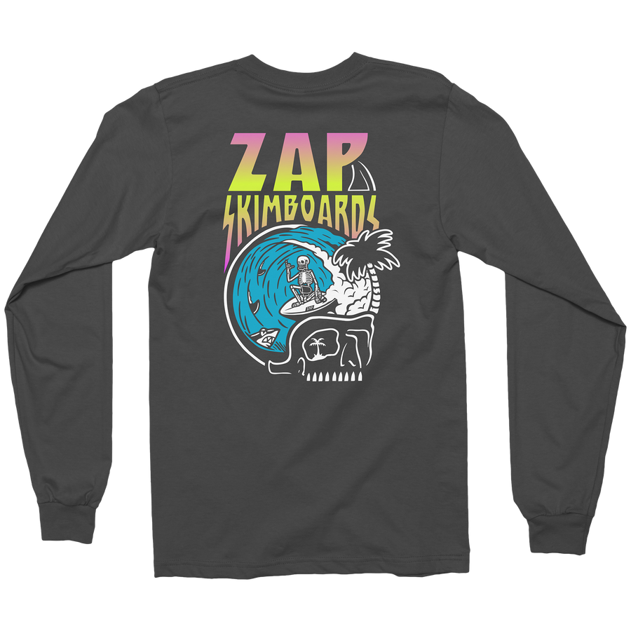 Zap Barrel Skull Long Sleeve Tee